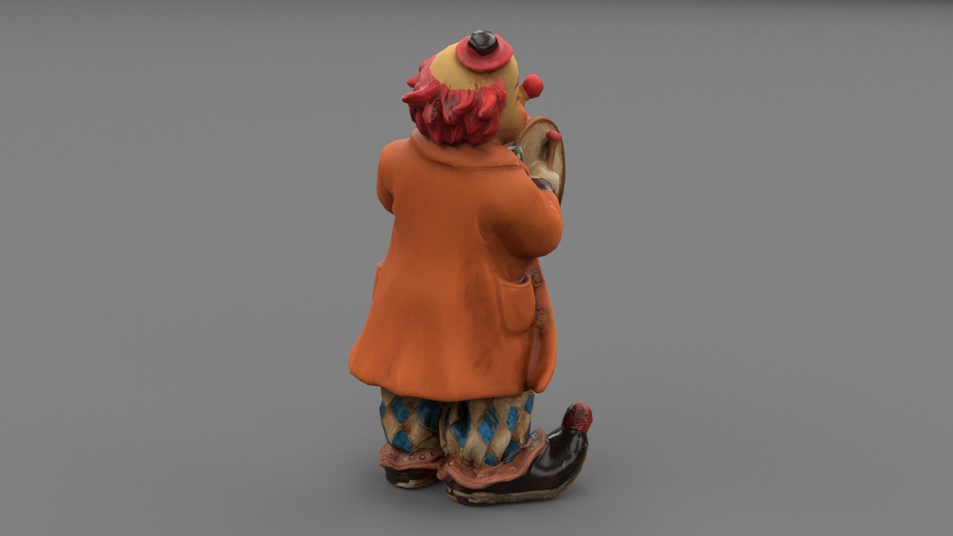 Clown statuette Low-poly 3D model_23
