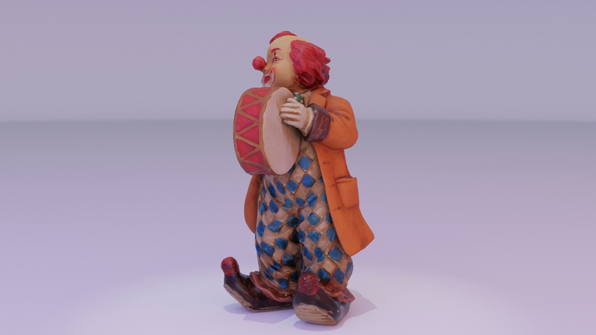 Clown statuette Low-poly 3D model_20