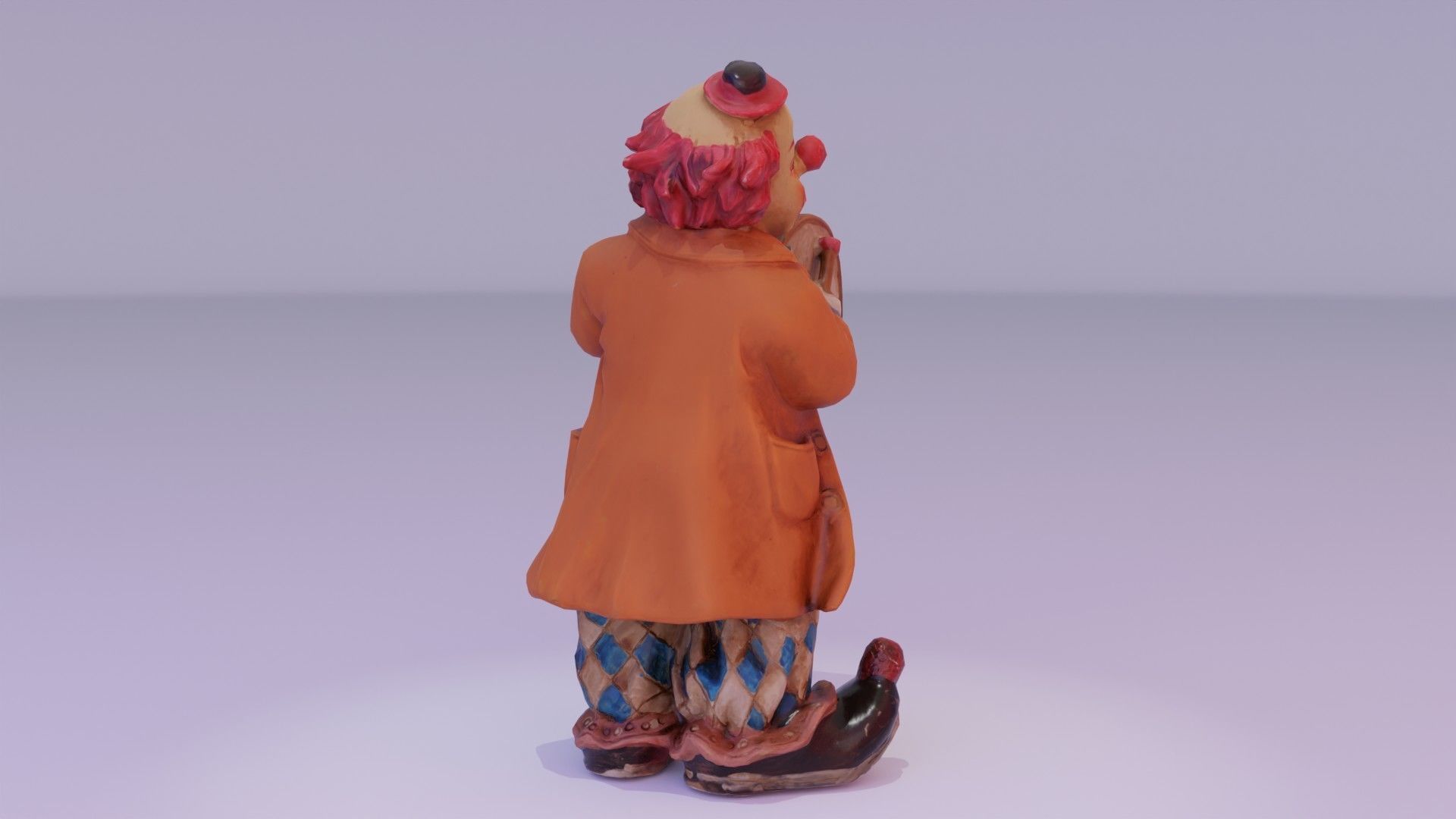 Clown statuette Low-poly 3D model_15