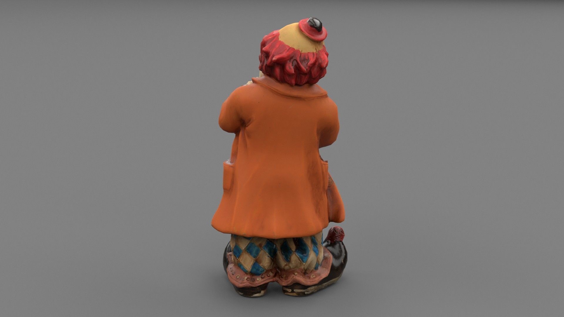 Clown statuette Low-poly 3D model_24