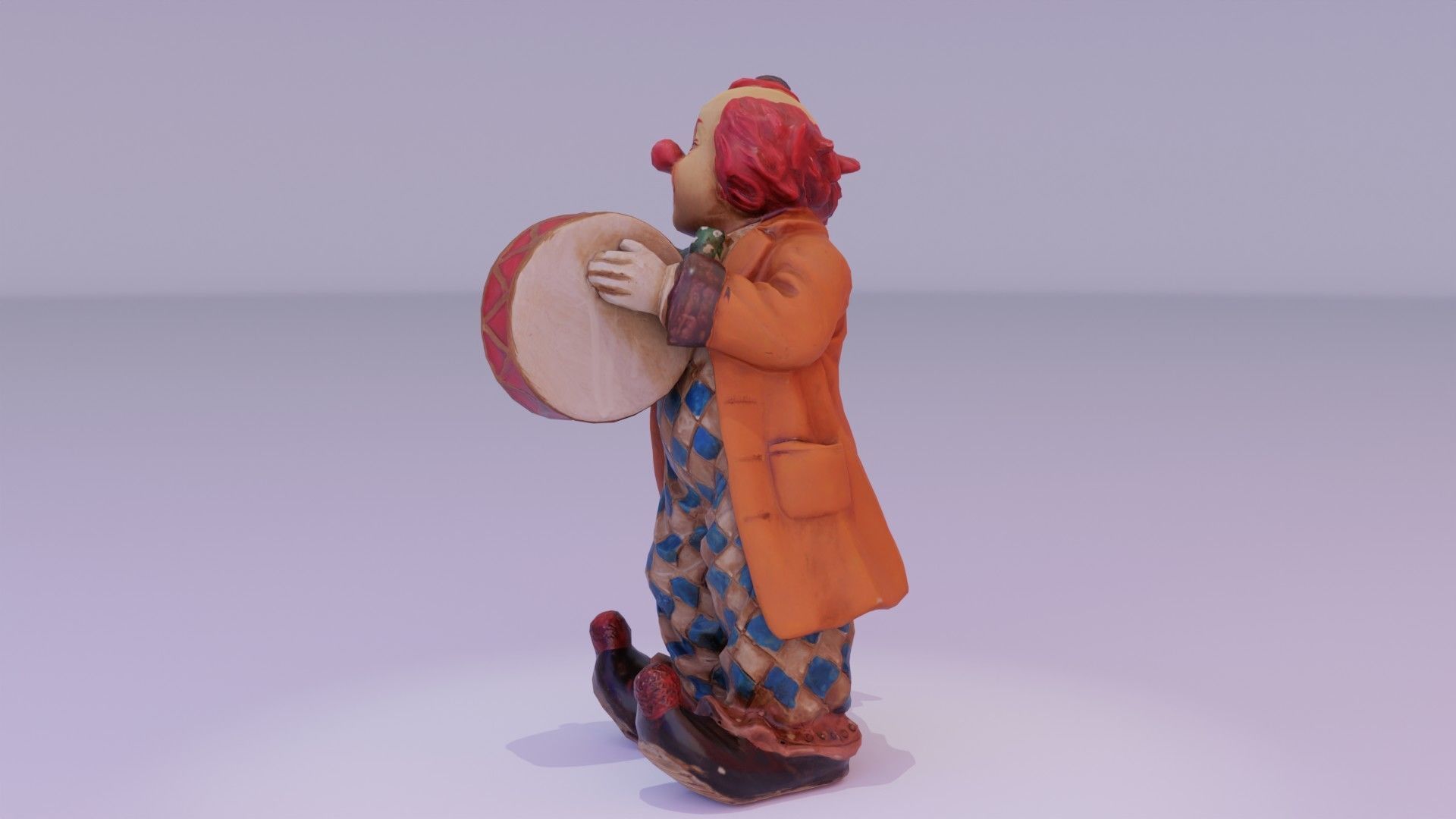 Clown statuette Low-poly 3D model_19