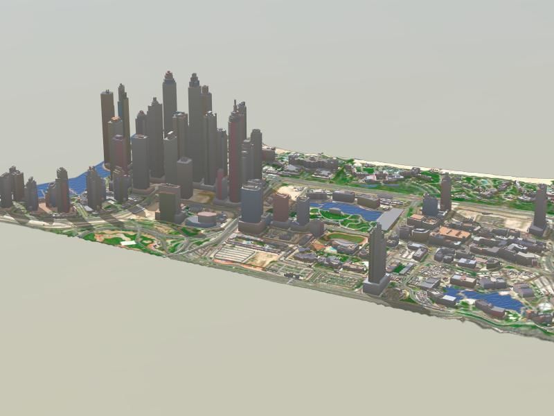 Dubai Marina UAE Low-poly 3D model_4