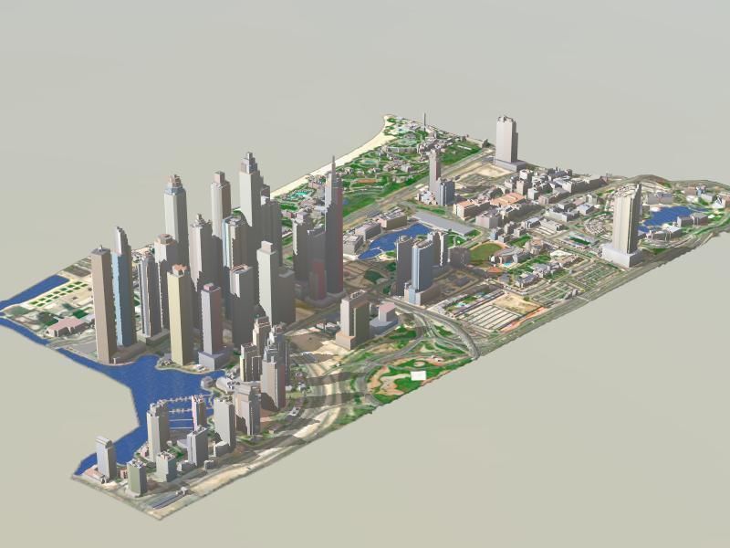 Dubai Marina UAE Low-poly 3D model_5