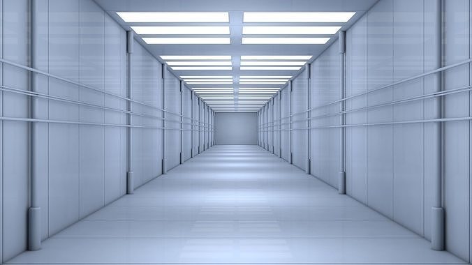 3D model Sci Fi Corridor VR / AR / low-poly | CGTrader