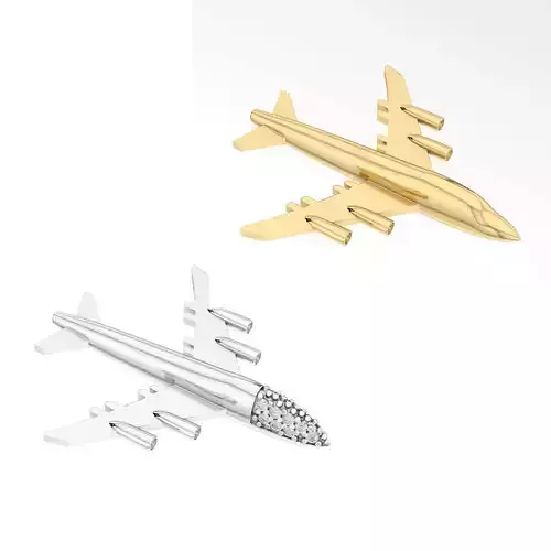 Airplane jewelry pendant 3D print model