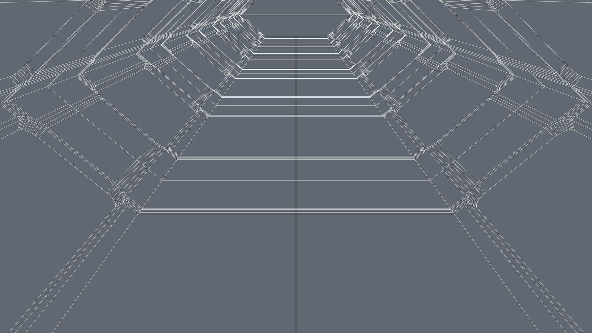 Sci Fi Corridor Low-poly 3D model_7