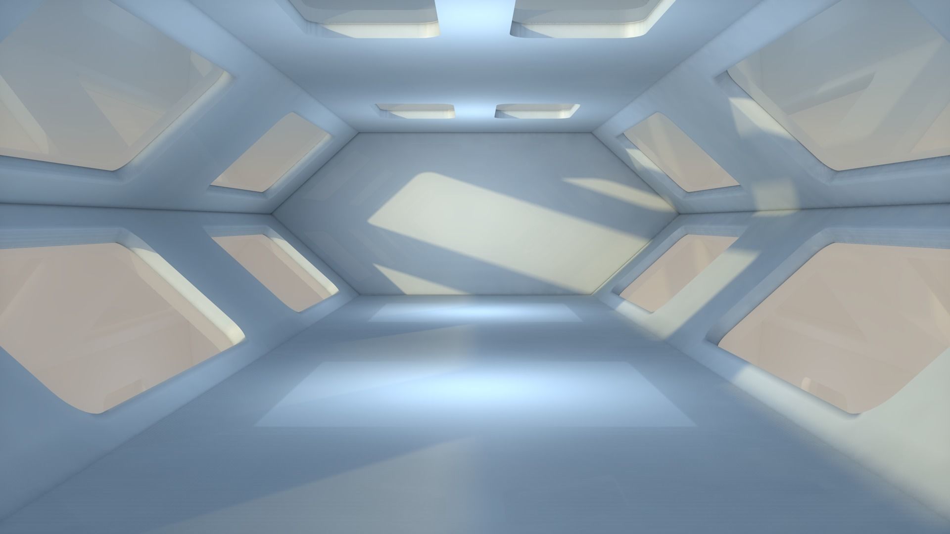 Sci Fi Corridor Low-poly 3D model_4