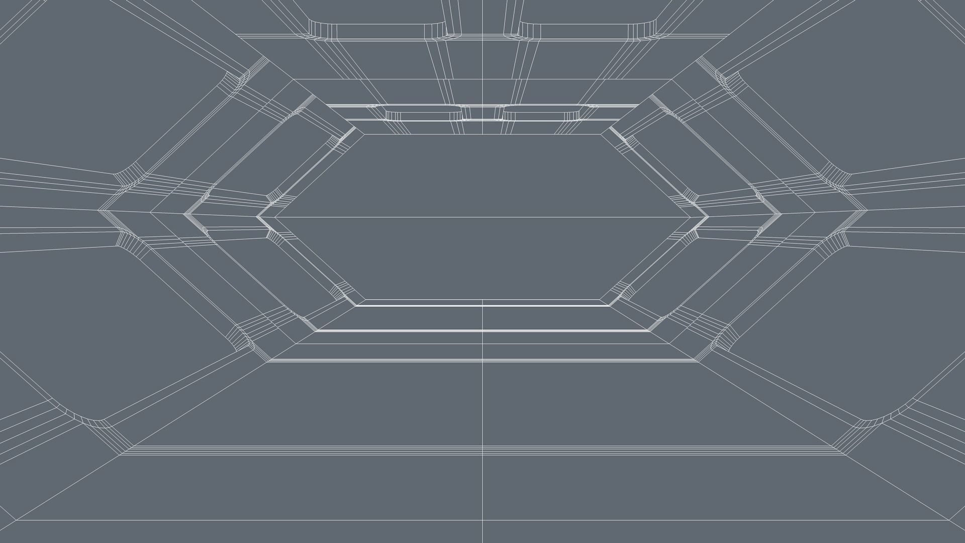 Sci Fi Corridor Low-poly 3D model_9