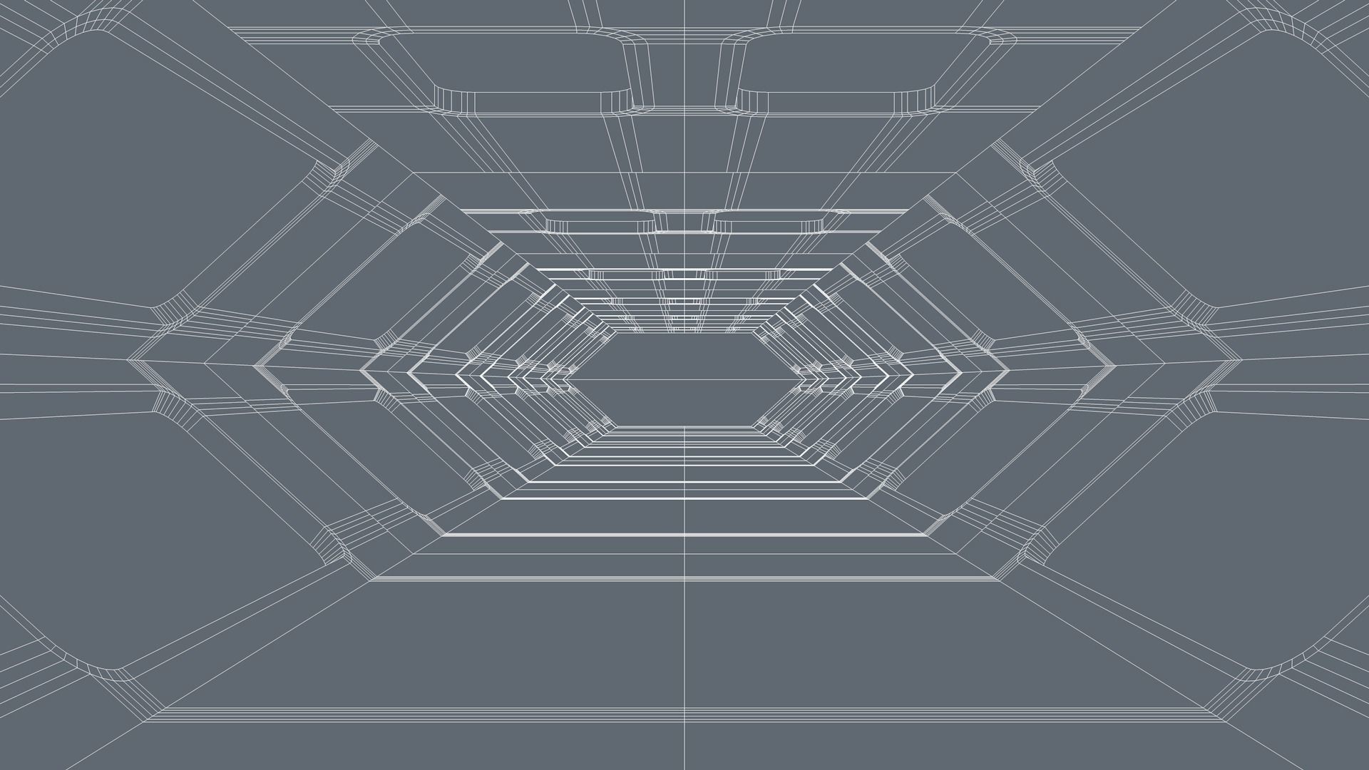 Sci Fi Corridor Low-poly 3D model_5