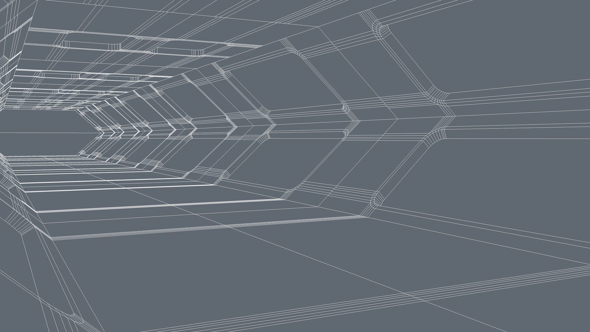 Sci Fi Corridor Low-poly 3D model_8