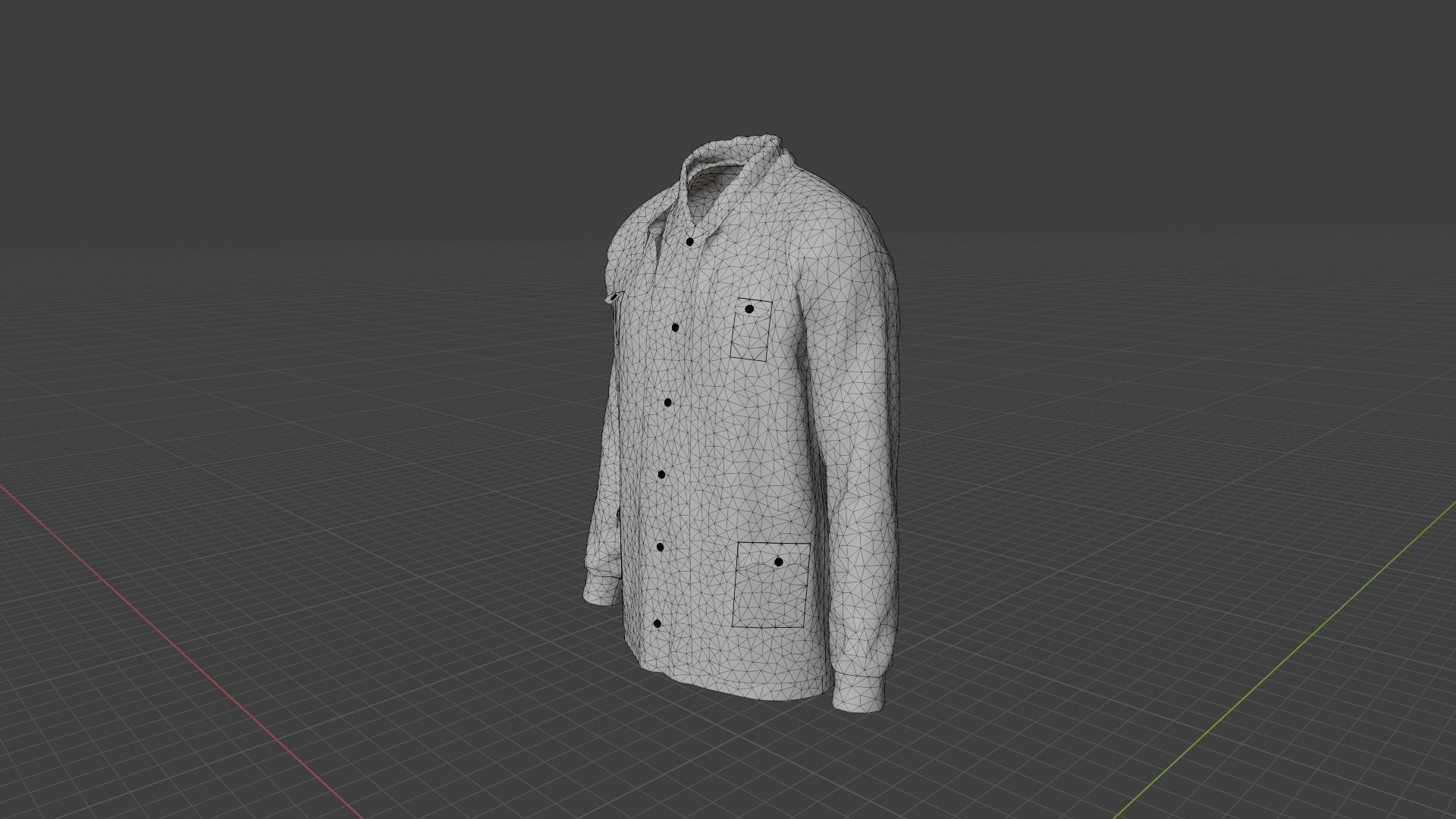 Shirt and Jacket Low-poly 3D model_9