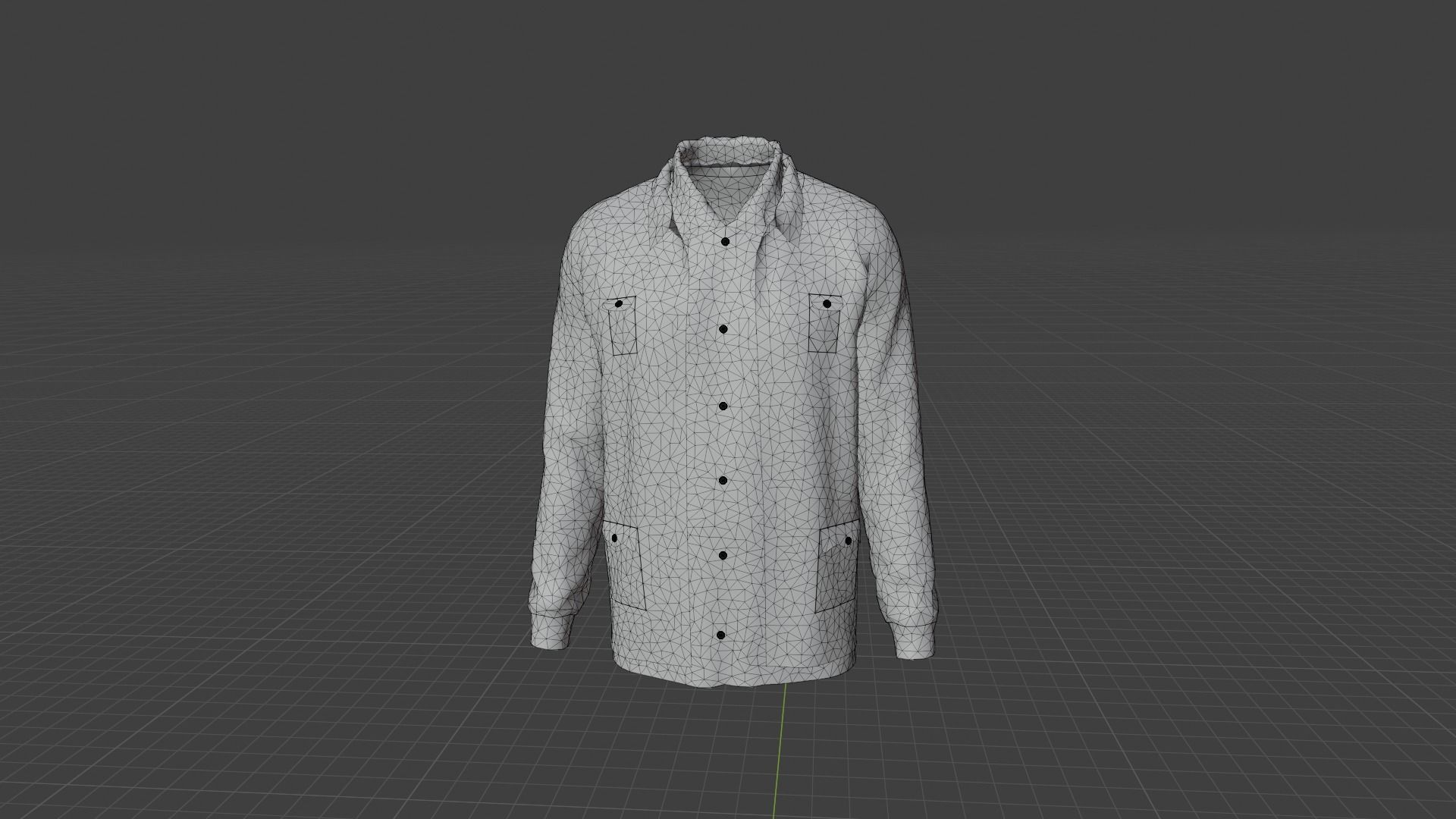 Shirt and Jacket Low-poly 3D model_8