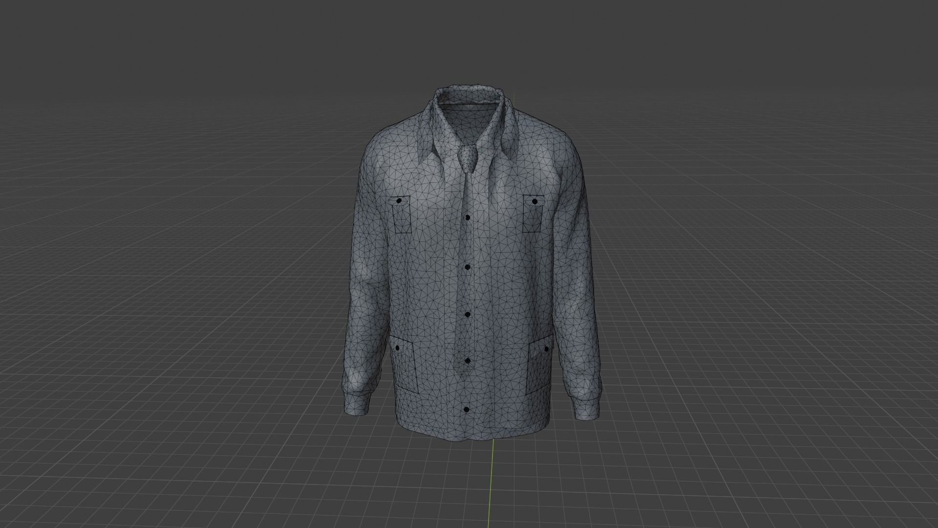 Shirt and Jacket Low-poly 3D model_8