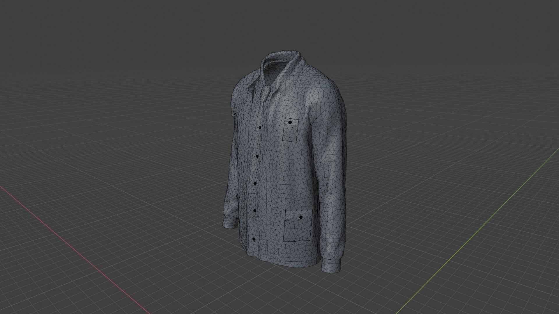 Shirt and Jacket Low-poly 3D model_9
