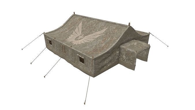 Military Tent Low-poly 3D model