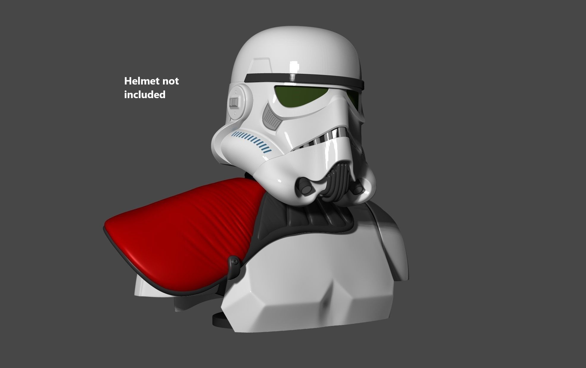Stand with Pauldron for Stormtrooper helmet 3D print model_7