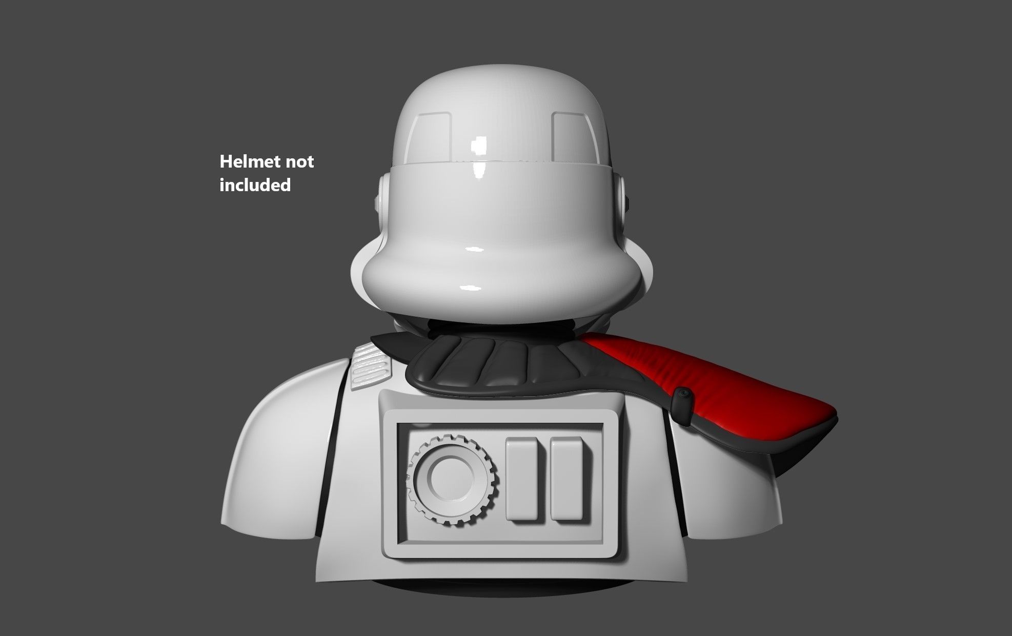 Stand with Pauldron for Stormtrooper helmet 3D print model_10