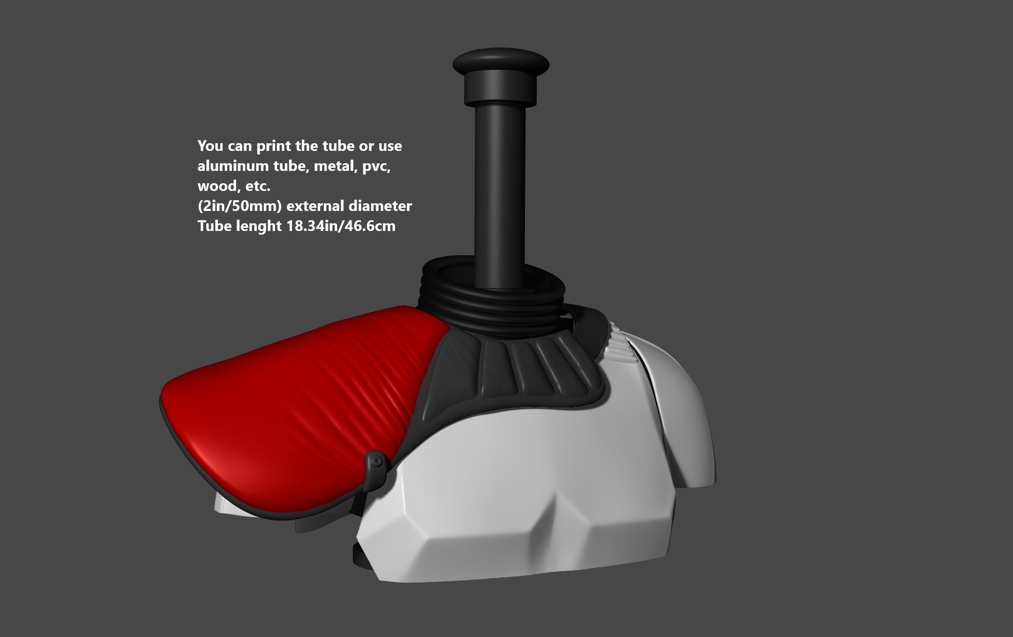 Stand with Pauldron for Stormtrooper helmet 3D print model_9