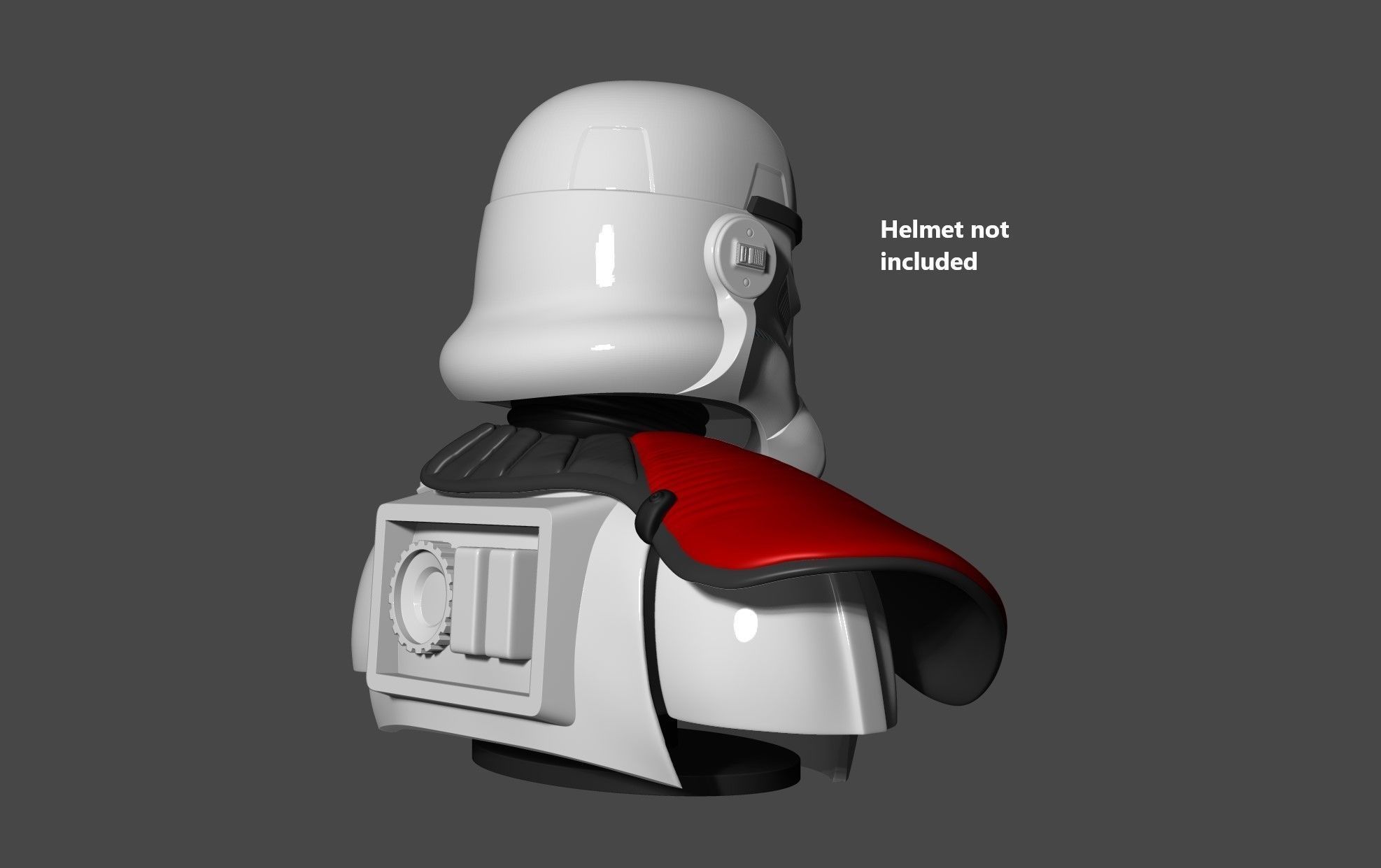 Stand with Pauldron for Stormtrooper helmet 3D print model_3