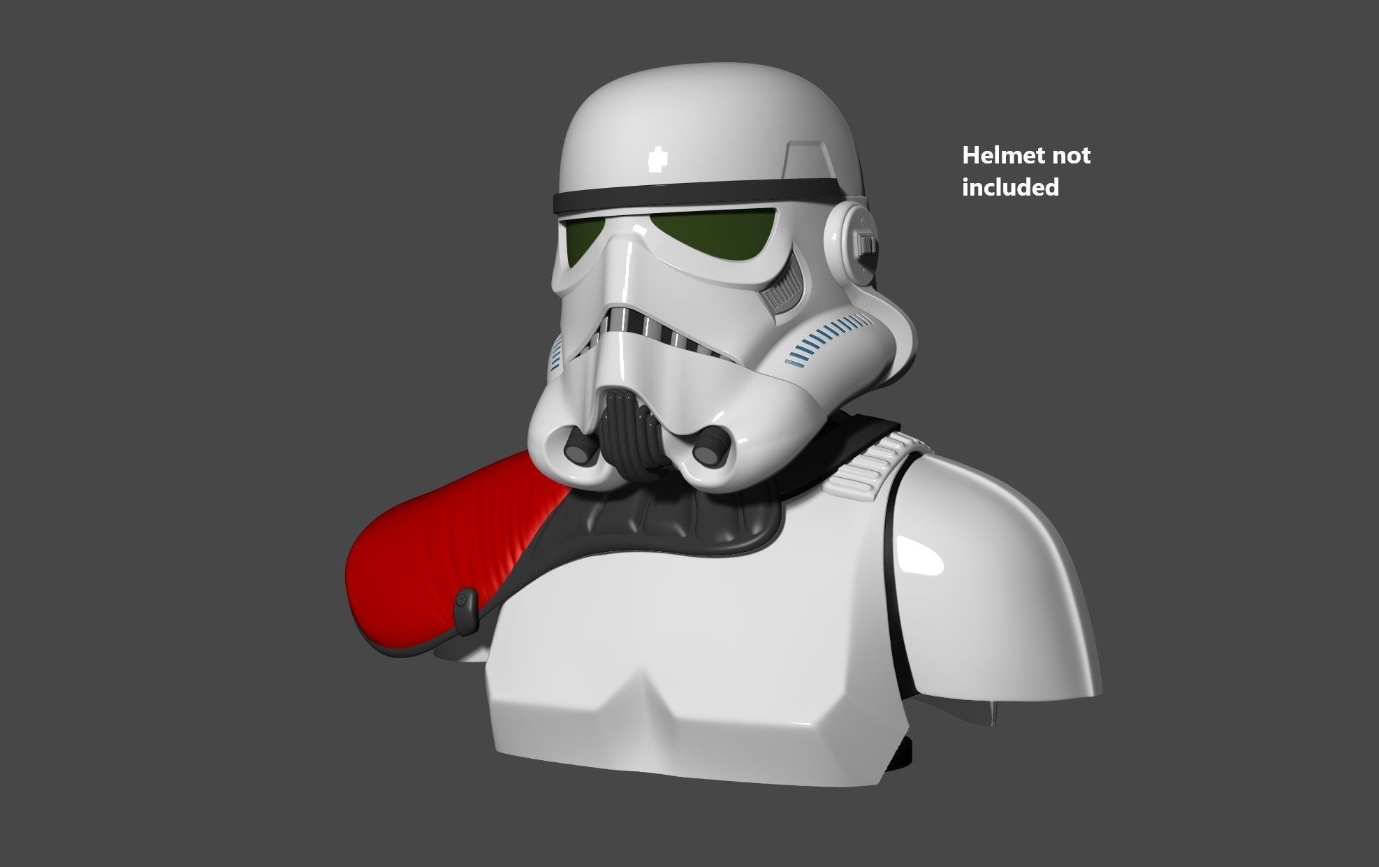 Stand with Pauldron for Stormtrooper helmet 3D print model_5