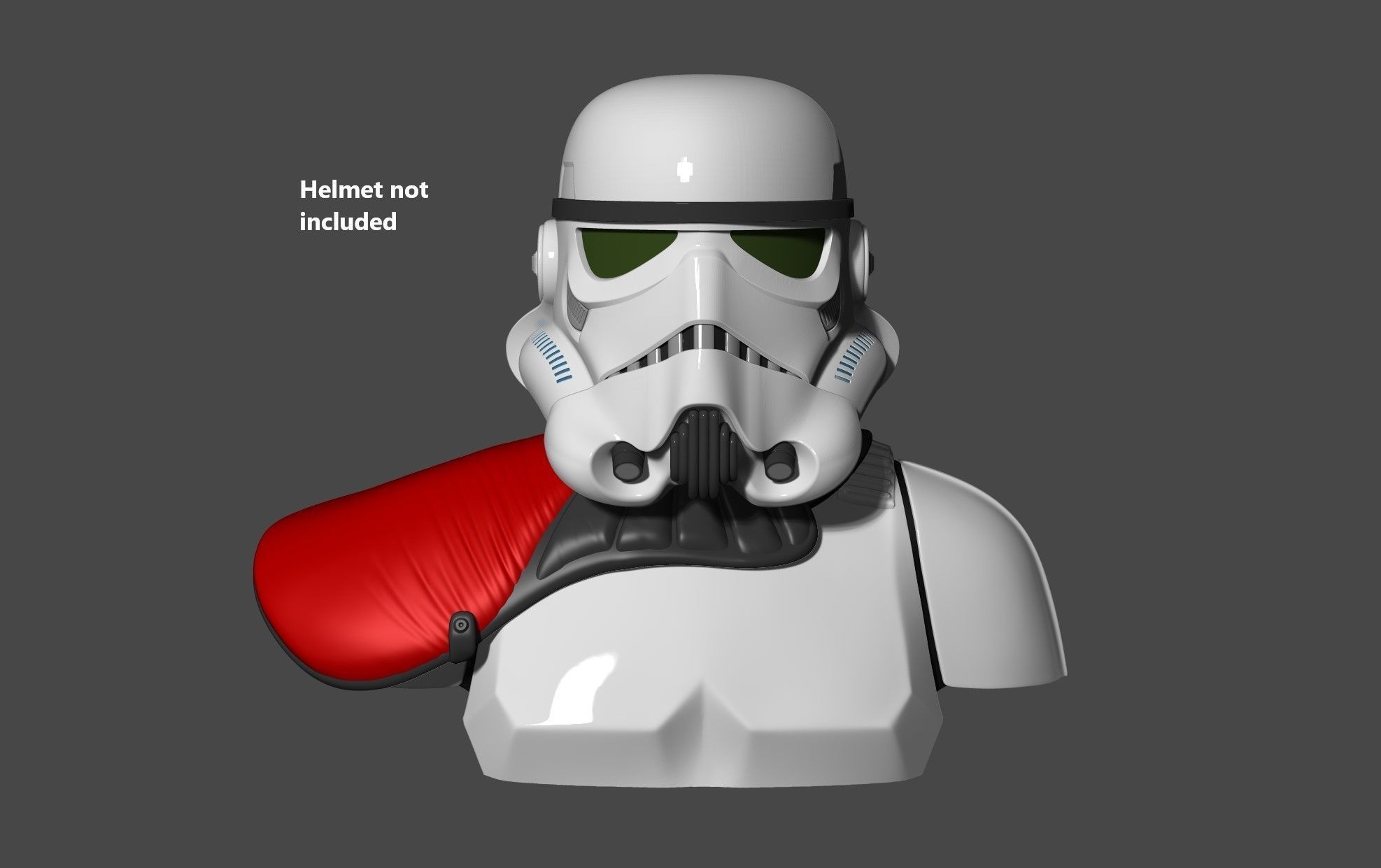 Stand with Pauldron for Stormtrooper helmet 3D print model_1