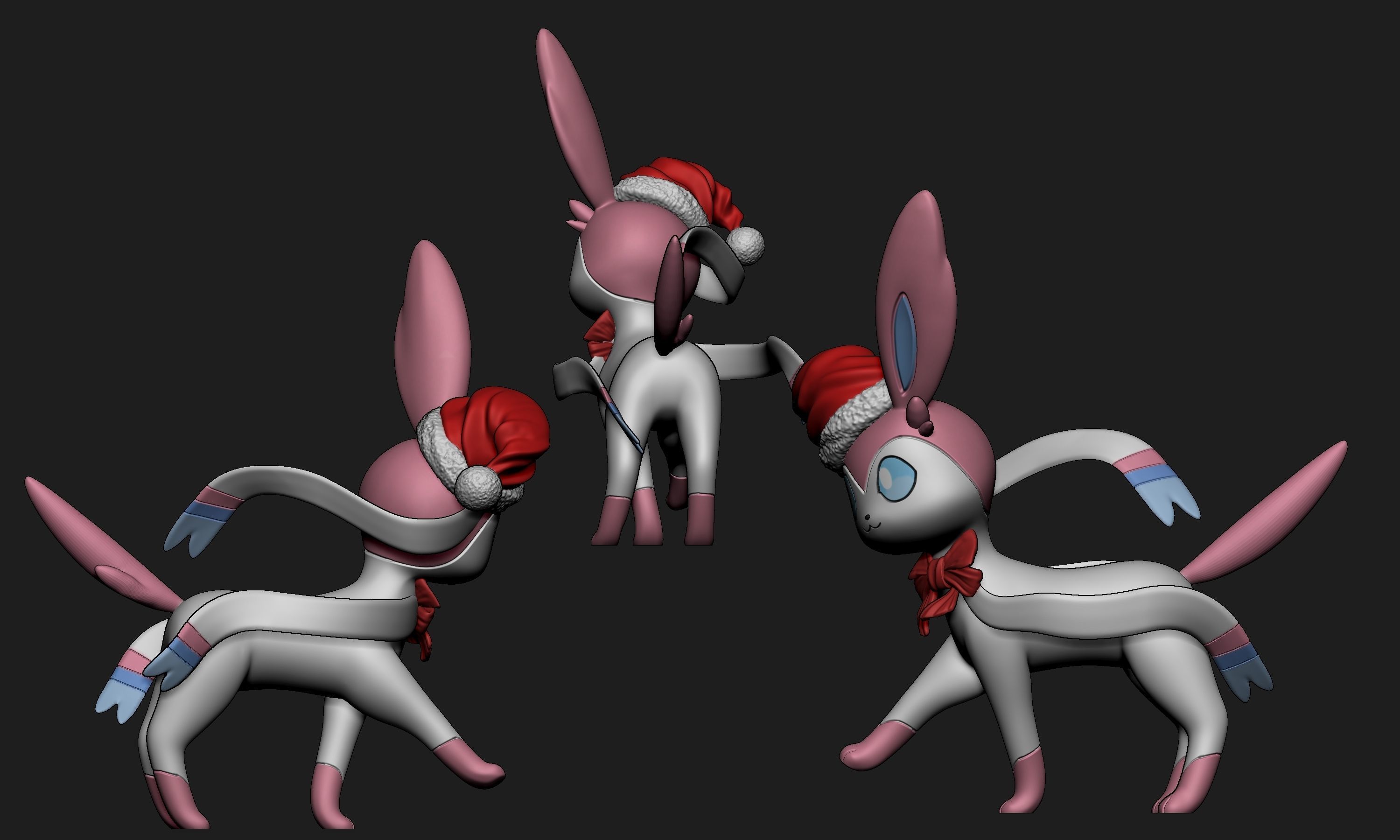 Pokemon - Christmas Sylveon 3D print model_3