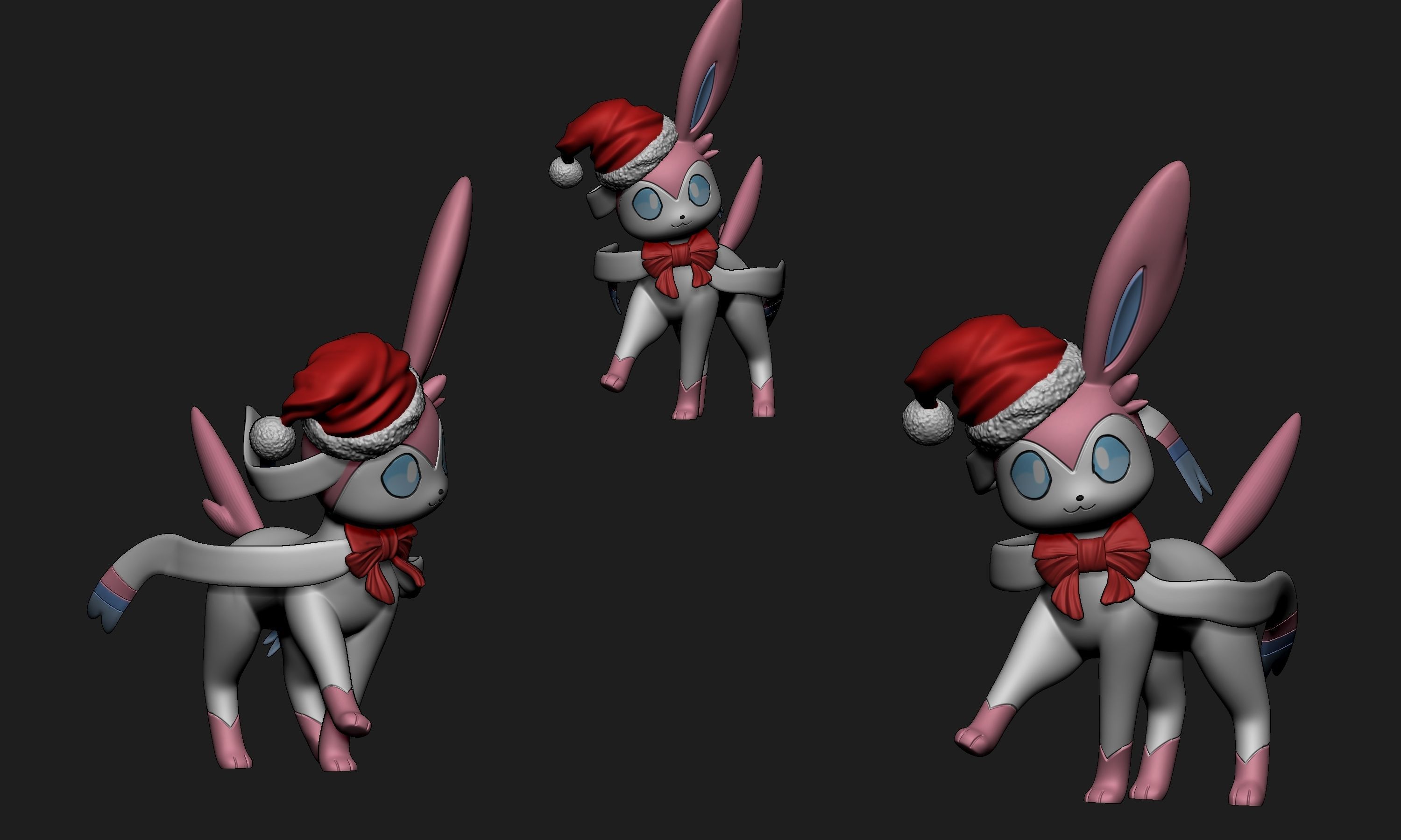 Pokemon - Christmas Sylveon 3D print model_2