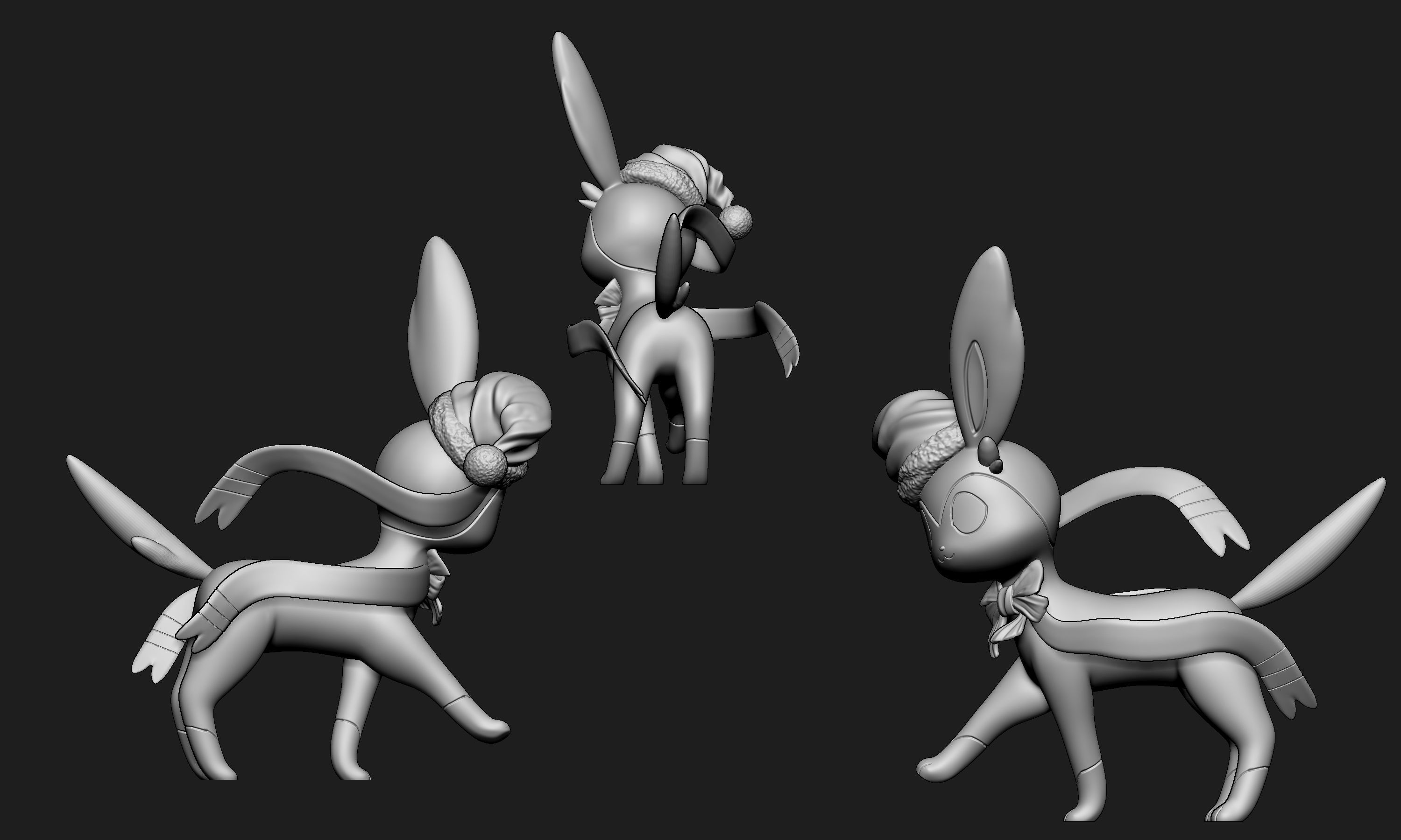 Pokemon - Christmas Sylveon 3D print model_6