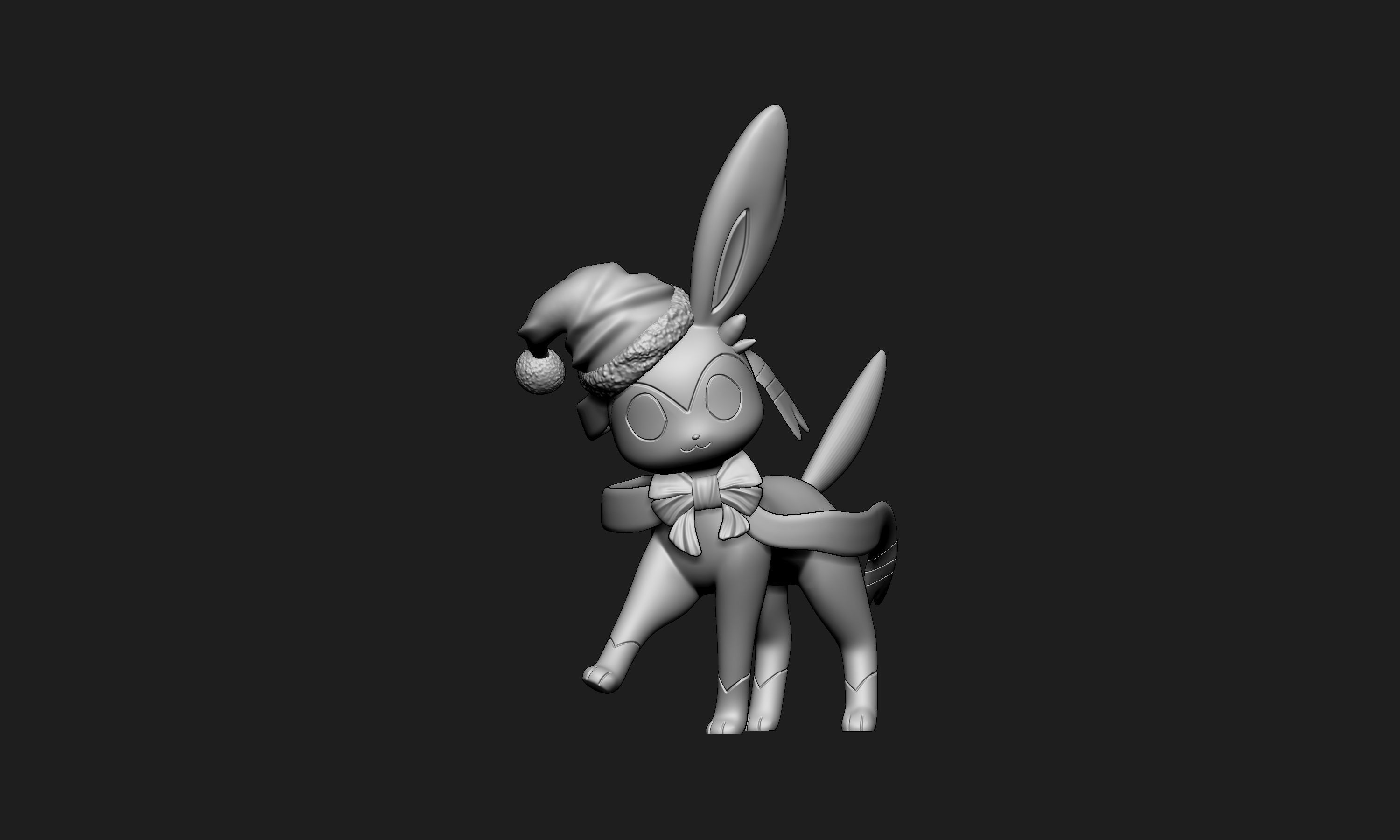 Pokemon - Christmas Sylveon 3D print model_4