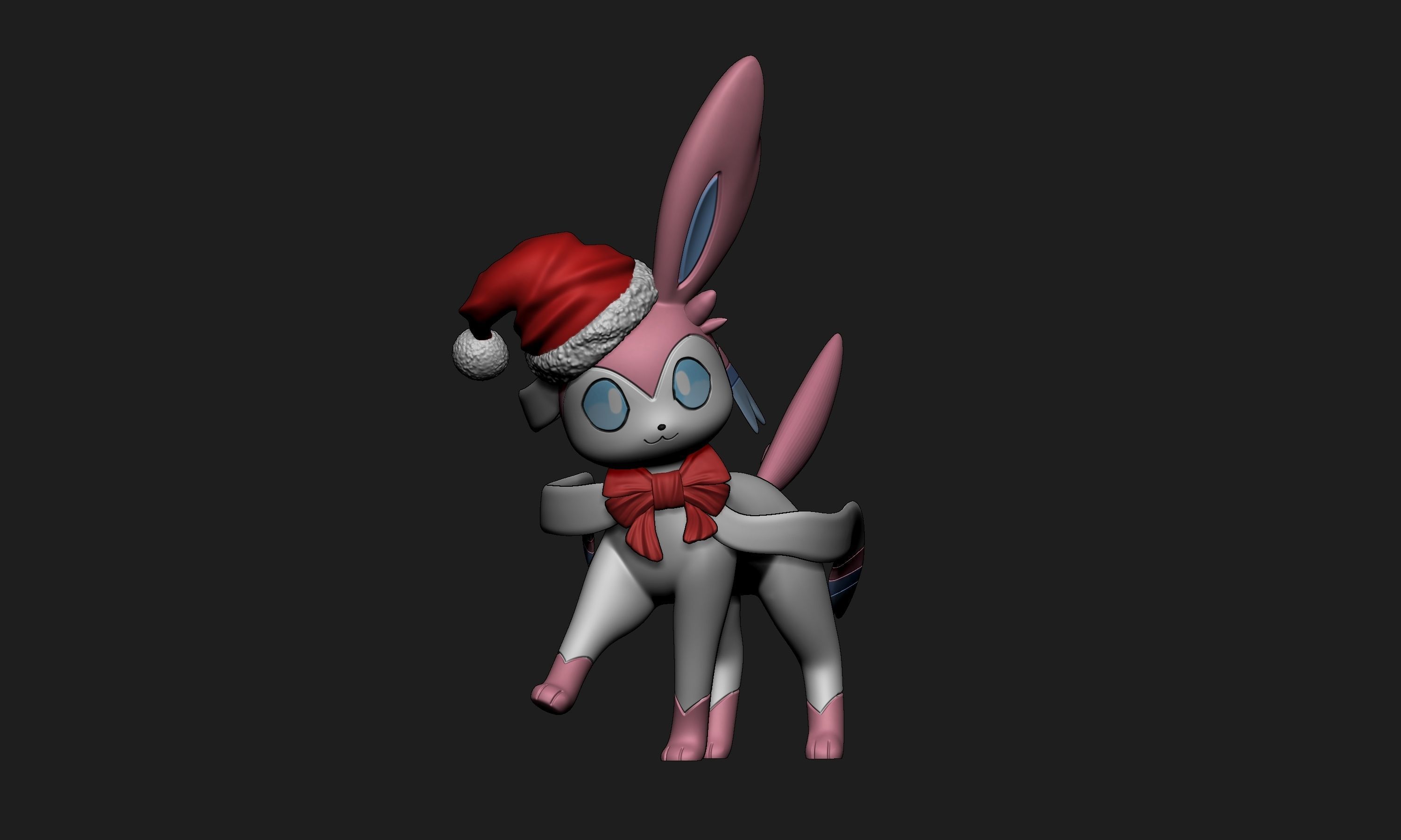Pokemon - Christmas Sylveon 3D print model_1