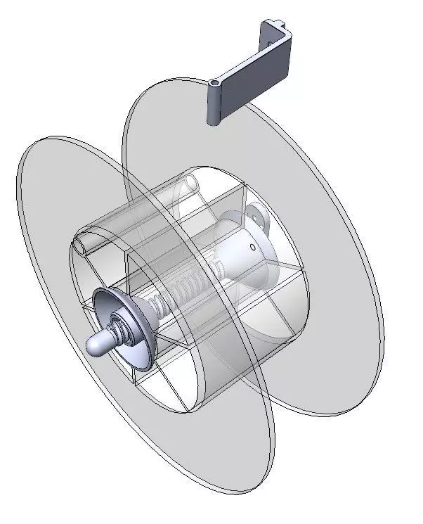 Reel attachment d300mm x 100mm 3D print model