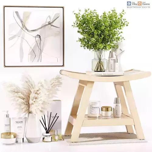 Wooden Bathroom Stools 06