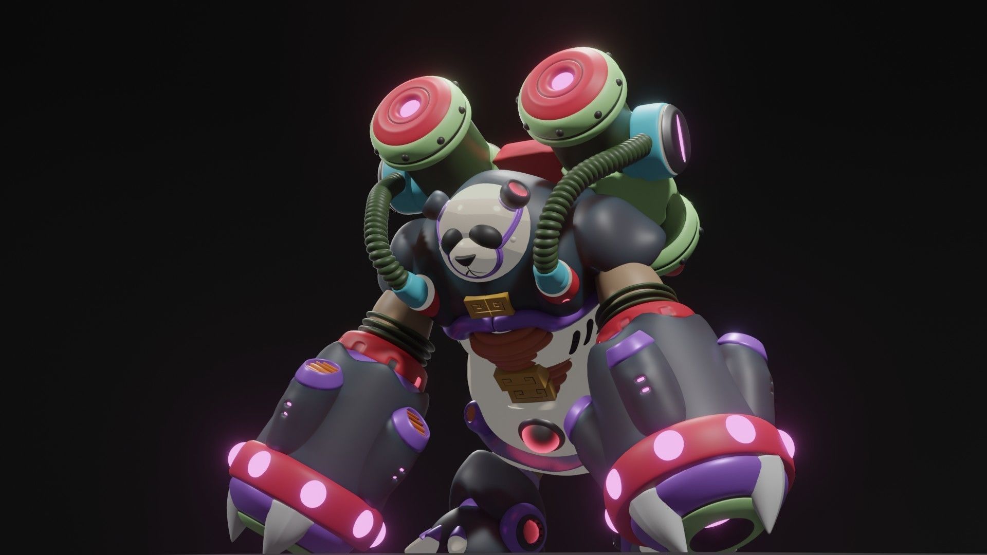 Bamboo Pandamonium 3D model_3