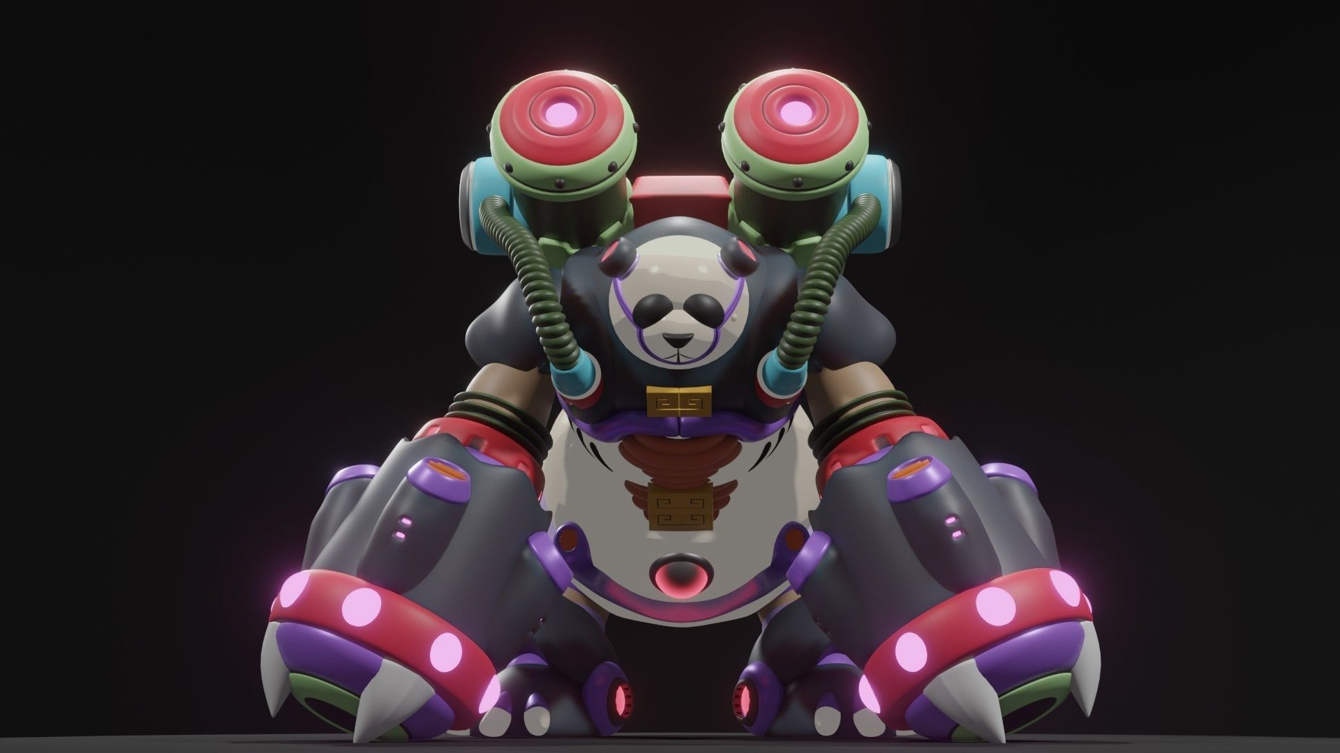 Bamboo Pandamonium 3D model_6