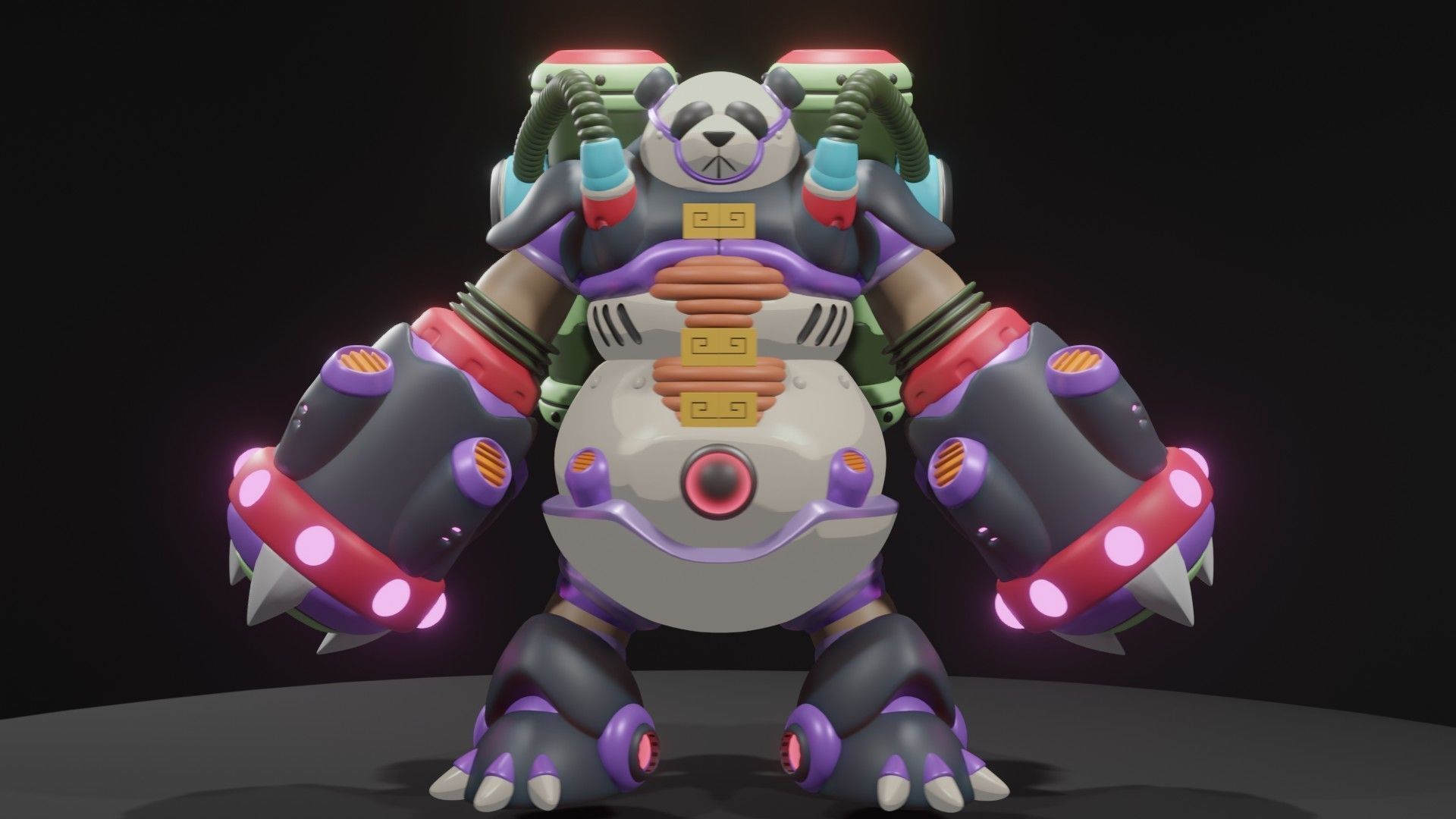 Bamboo Pandamonium 3D model_2