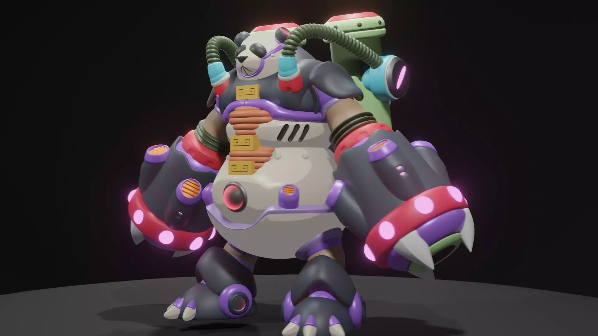 Bamboo Pandamonium 3D model_0