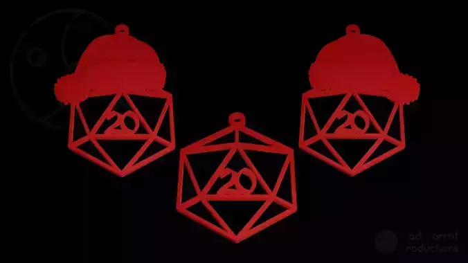 D20 Themed Christmas Tree Decoration 3D print model D20 Themed Christmas Tree Decoration 3D print model