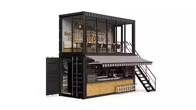 Multilevel Container Cafe