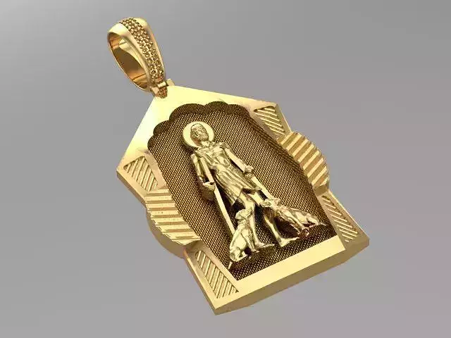 San Lazaro Pendant Gold 3D print model