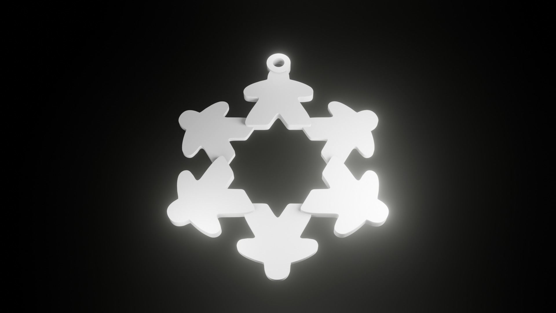 Meeple Themed Christmas Decoration 3D print model_3