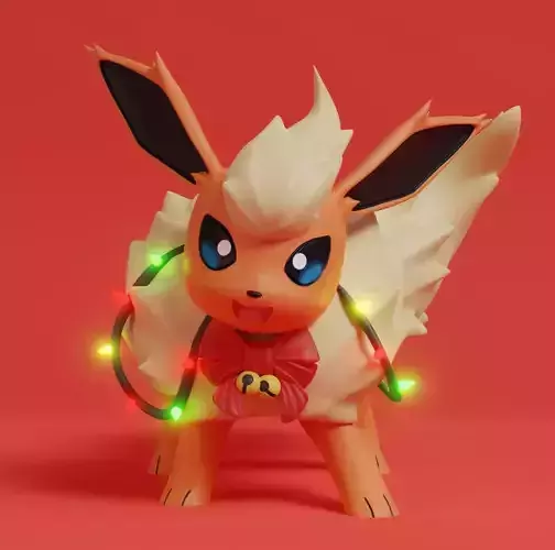 Pokemon - Christmas Flareon 3D print model