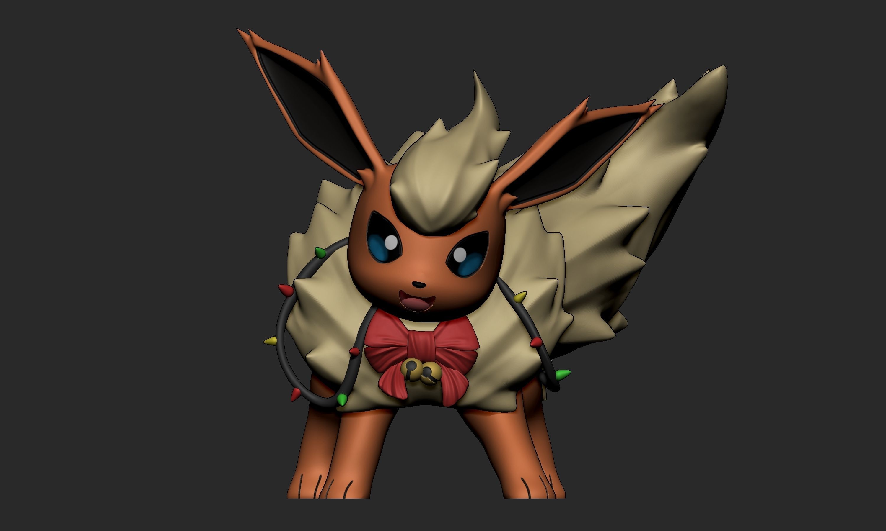 Pokemon - Christmas Flareon 3D print model_1