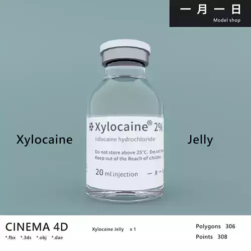 Xylocaine Jelly Low-poly 3D model