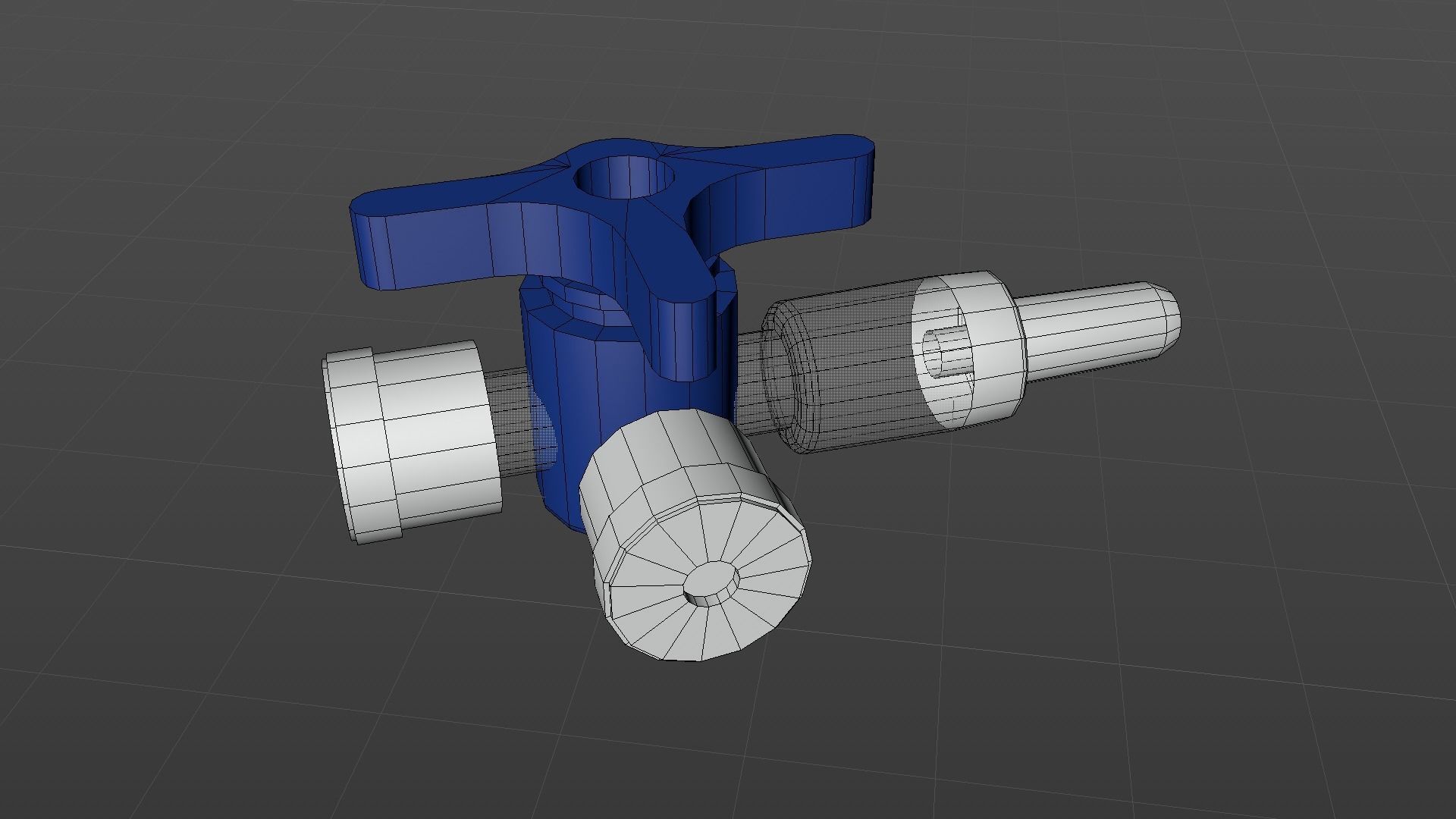 3 Three Way Stopcock Low-poly 3D model_7