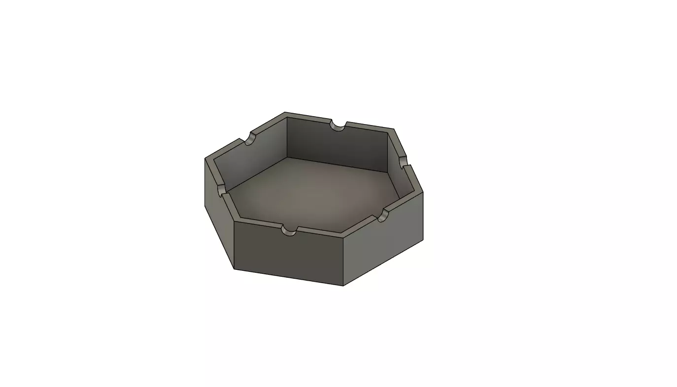 ashtray octagon planter Free 3D print model_0