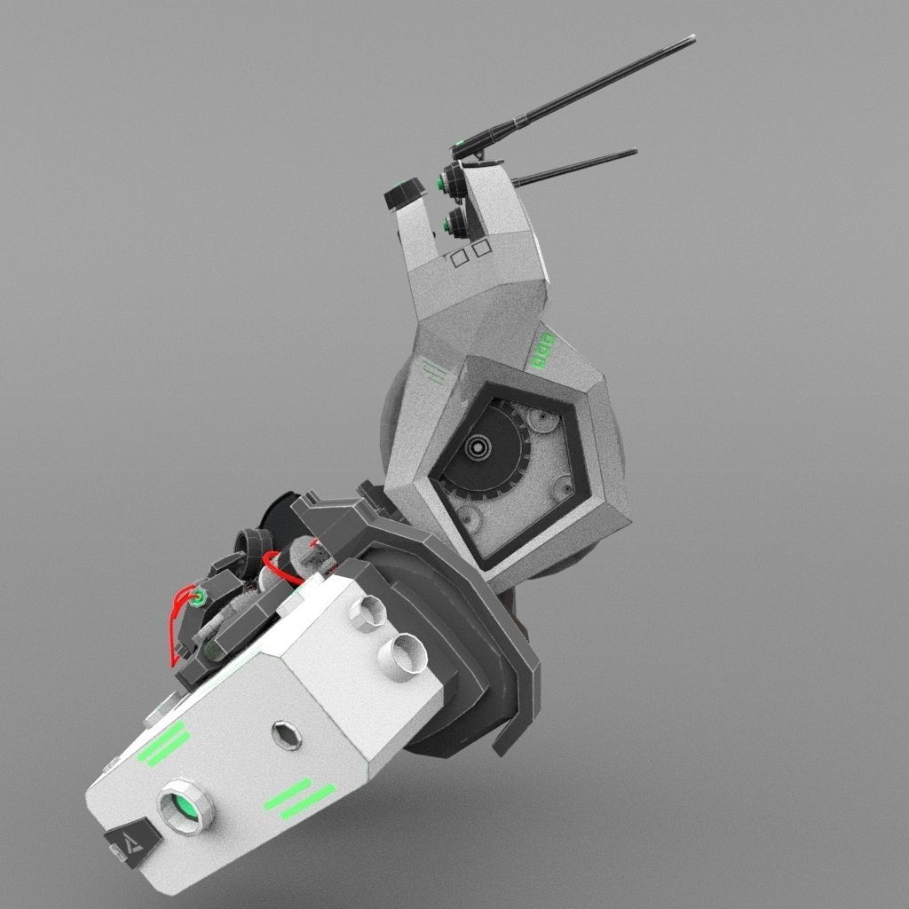 vr head set lowpoly Mechanical hardsurface 4k tex Low-poly 3D model_2