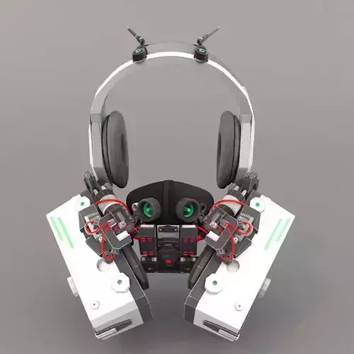 vr head set lowpoly Mechanical hardsurface 4k tex Low-poly 3D model