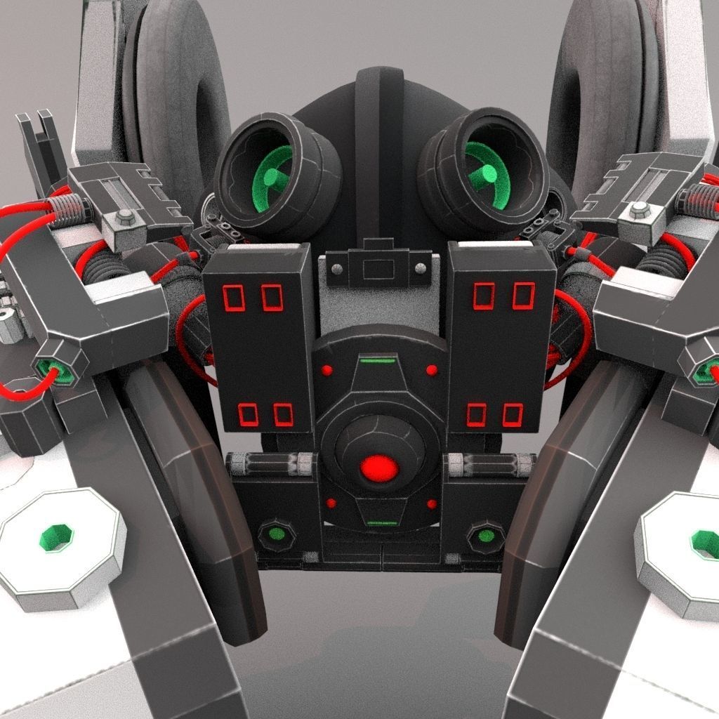 vr head set lowpoly Mechanical hardsurface 4k tex Low-poly 3D model_3