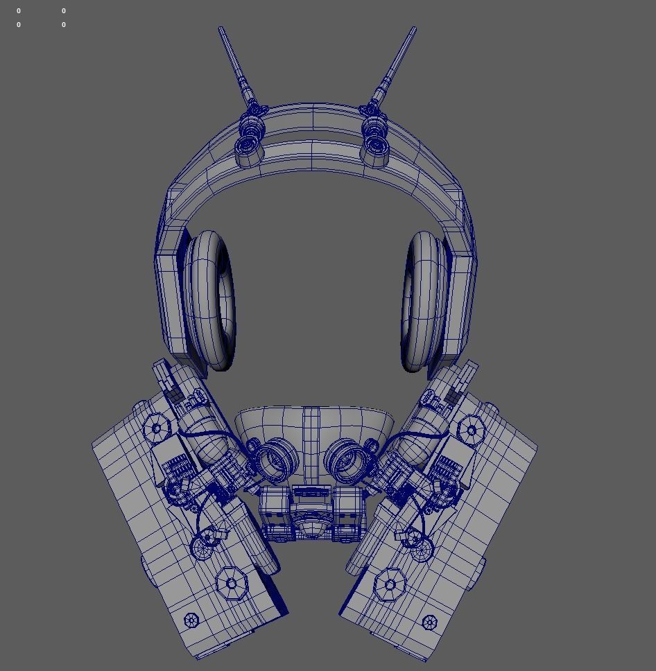 vr head set lowpoly Mechanical hardsurface 4k tex Low-poly 3D model_6