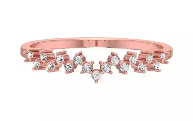 Solitaire Women Light Weight Band Ring